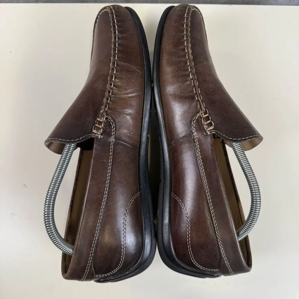 Ecco Men’s 43 U.S. 10 Brown Leather Slip On Dress Shoes Loafers